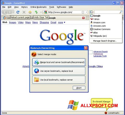 Ekran görüntüsü CometBird Windows XP