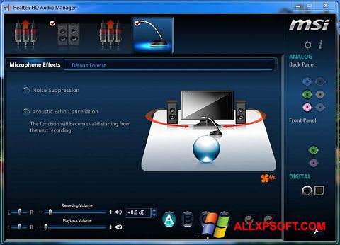 Ekran görüntüsü Realtek Audio Driver Windows XP
