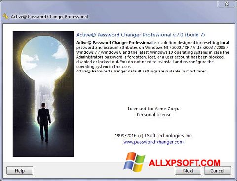 Ekran görüntüsü Active Password Changer Windows XP