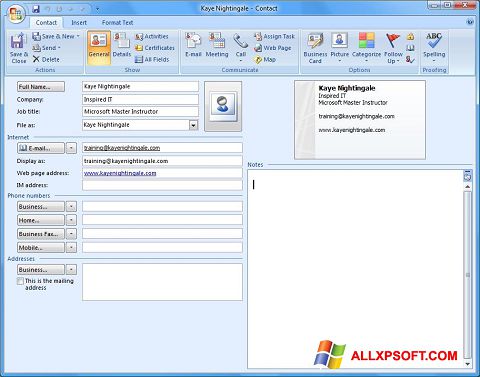 Ekran görüntüsü Microsoft Outlook Windows XP