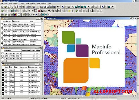 Ekran görüntüsü MapInfo Professional Windows XP
