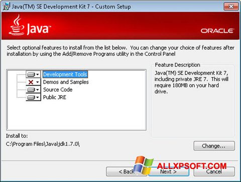 Ekran görüntüsü Java Development Kit Windows XP