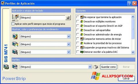 Ekran görüntüsü PowerStrip Windows XP