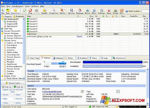 Ekran görüntüsü BitComet Windows XP