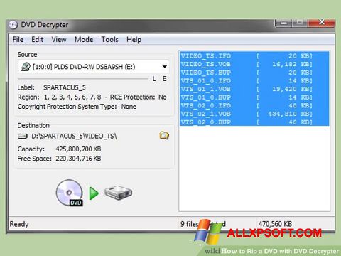 Ekran görüntüsü DVD Decrypter Windows XP