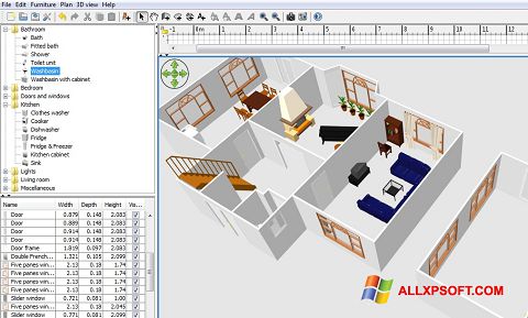 Ekran görüntüsü FloorPlan 3D Windows XP