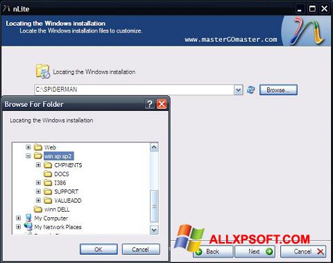 Ekran görüntüsü nLite Windows XP
