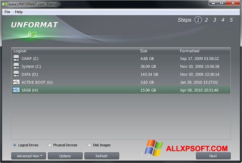 Ekran görüntüsü UNFORMAT Windows XP