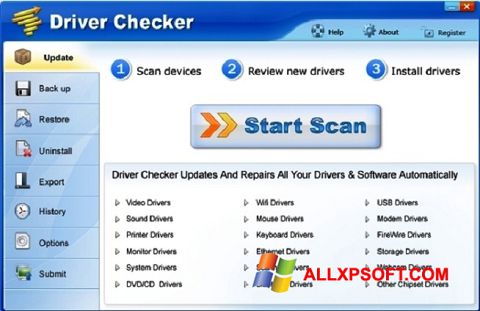Ekran görüntüsü Driver Checker Windows XP