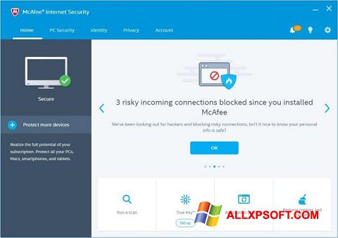 Ekran görüntüsü McAfee Internet Security Windows XP