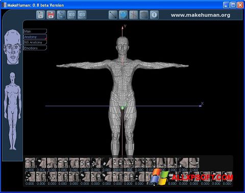 Ekran görüntüsü MakeHuman Windows XP
