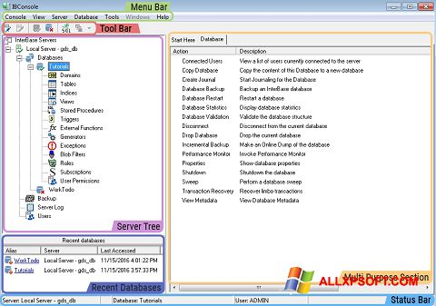 Ekran görüntüsü InterBase Windows XP