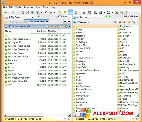 Ekran görüntüsü FreeCommander Windows XP