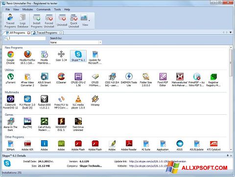 Ekran görüntüsü Revo Uninstaller Windows XP