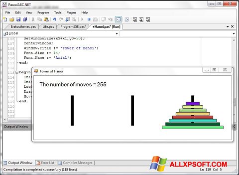 Ekran görüntüsü Pascal ABC Windows XP