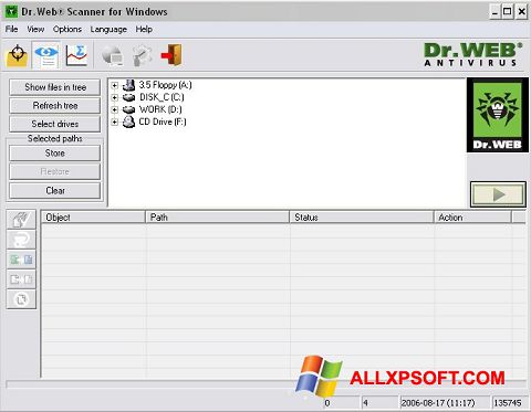 Ekran görüntüsü Dr.Web CureIt Windows XP