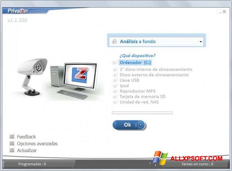 Ekran görüntüsü PrivaZer Windows XP