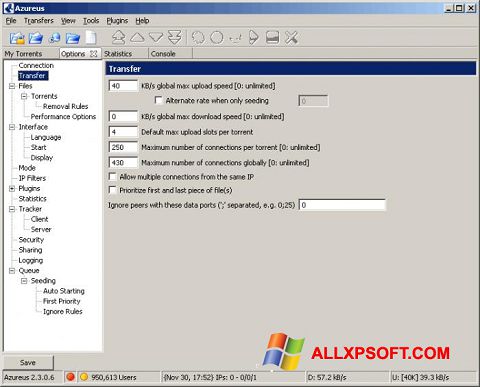 Ekran görüntüsü Vuze Windows XP