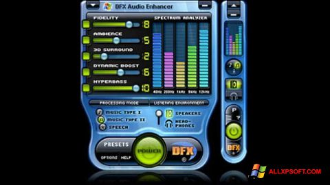Ekran görüntüsü DFX Audio Enhancer Windows XP
