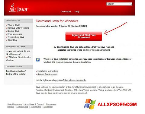Ekran görüntüsü Java Windows XP