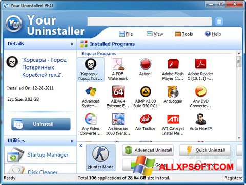 Ekran görüntüsü Your Uninstaller Windows XP