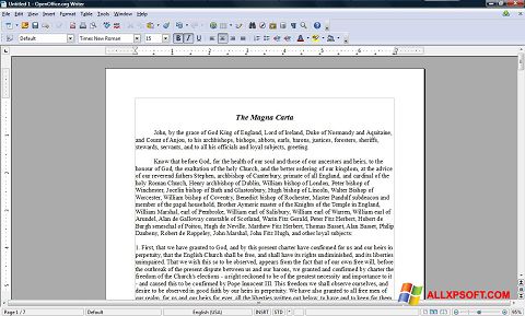 Ekran görüntüsü OpenOffice Windows XP