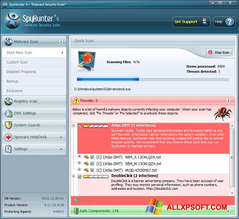 Ekran görüntüsü SpyHunter Windows XP