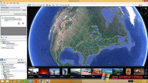 Ekran görüntüsü Google Earth Windows XP