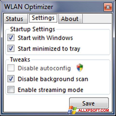 Ekran görüntüsü WLAN Optimizer Windows XP